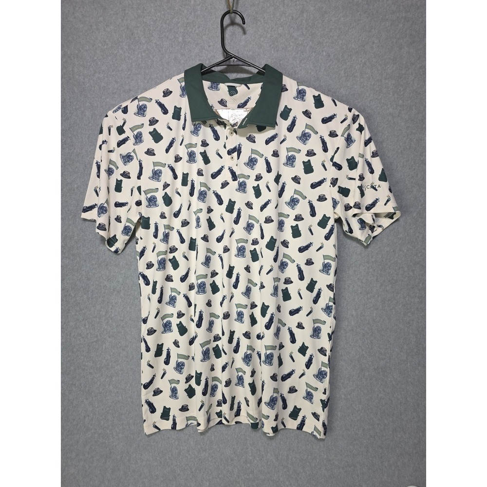 Caddy Shack Movie White All Over Print Swannies Performance Golf Polo SZ XXL - Picture 1 of 9